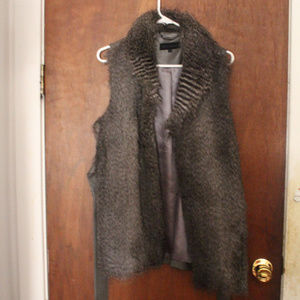 Steve Madden Faux Fur & Leather Vest